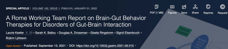 A Rome Working Team Report on Brain-Gut Behavior Therapies for Disorders of Gut-Brain Interaction